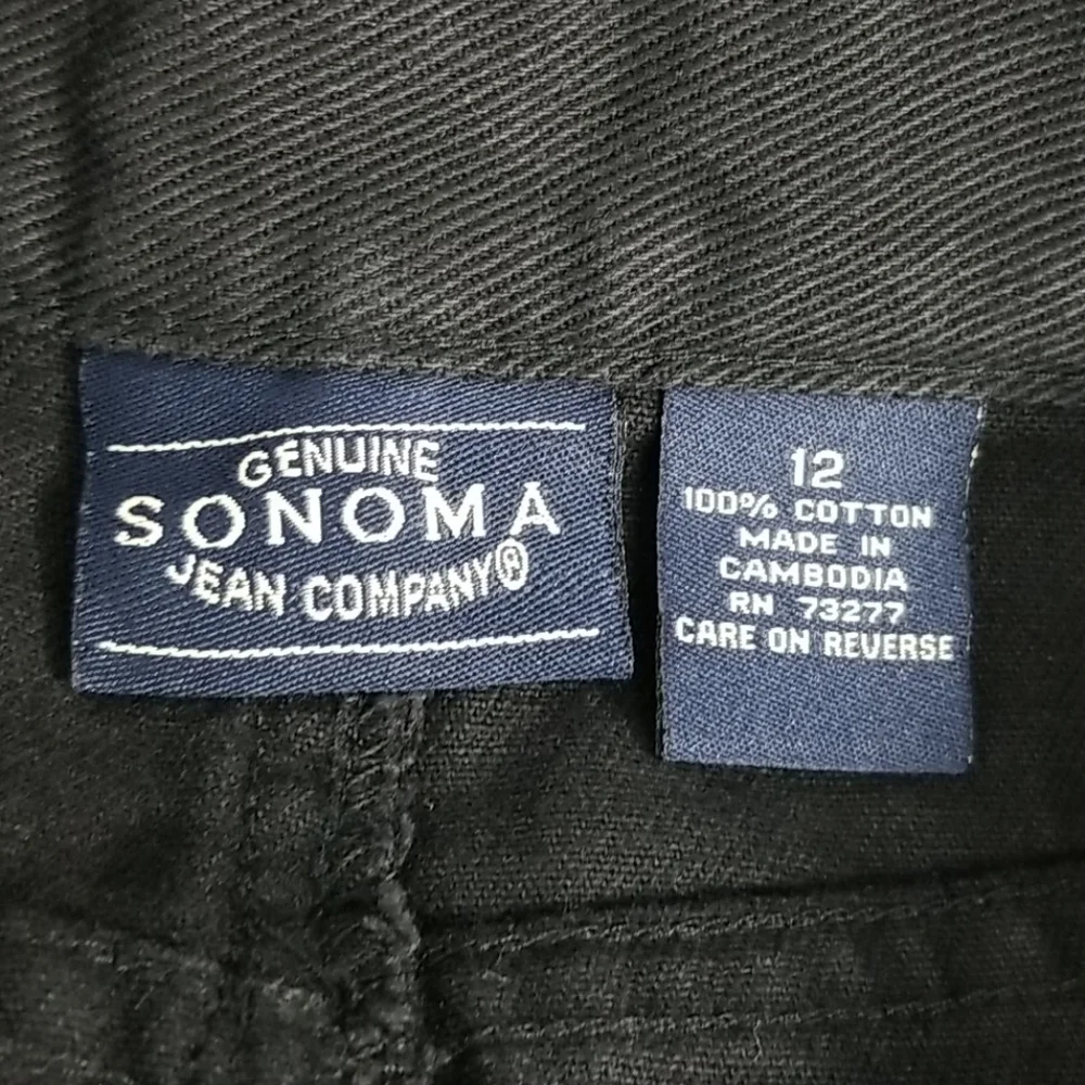 All cotton Black Denim Skirt size 12 Medium